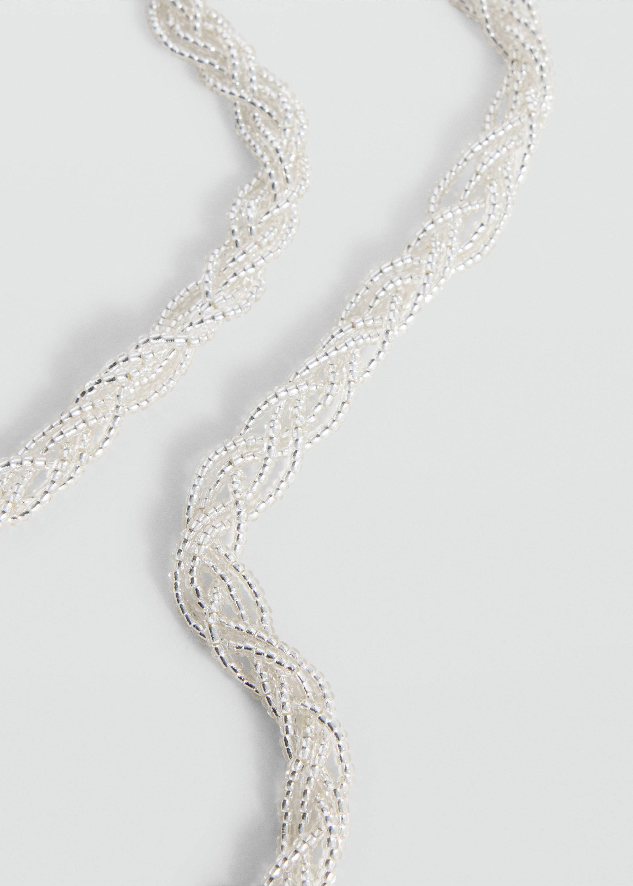 Long beaded necklace - Medium plane, Silver. Ref: 37001554-00.