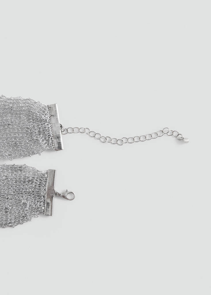 Metallisches Choker-Collier — Silber