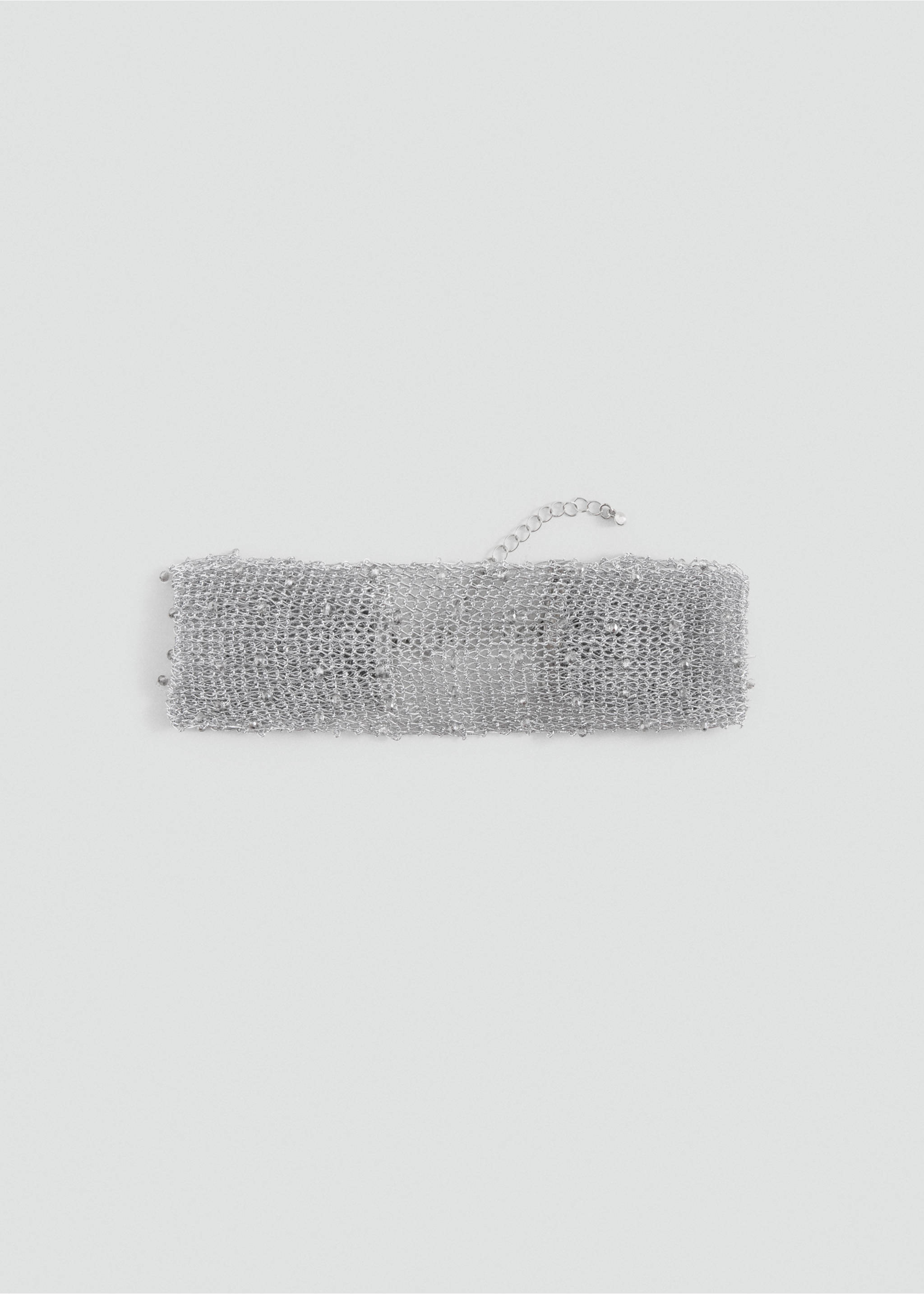 Metallic choker - Article without model, Silver. Ref: 37001555-00.