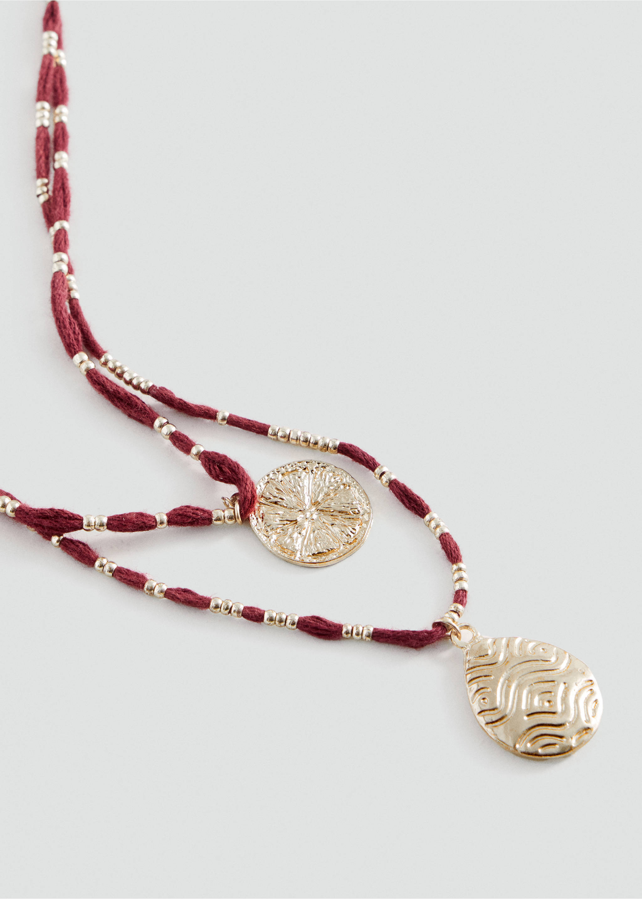 Necklace alba - Medium plane, Maroon. Ref: 37001556-00.