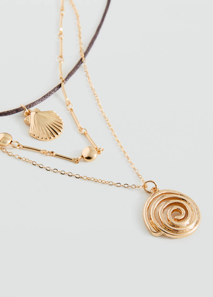 Pack of 3 combined necklaces — Gold