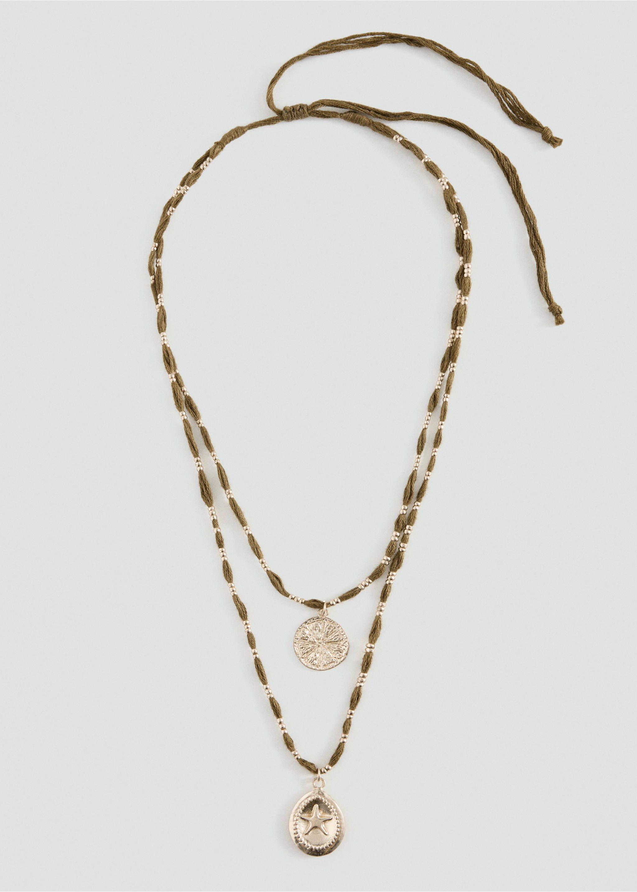 Charm necklace - Article without model, Khaki. Ref: 37001560-00.