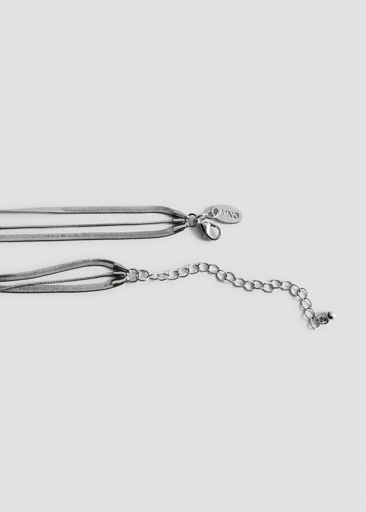 Mixed waterfall necklace — Silver