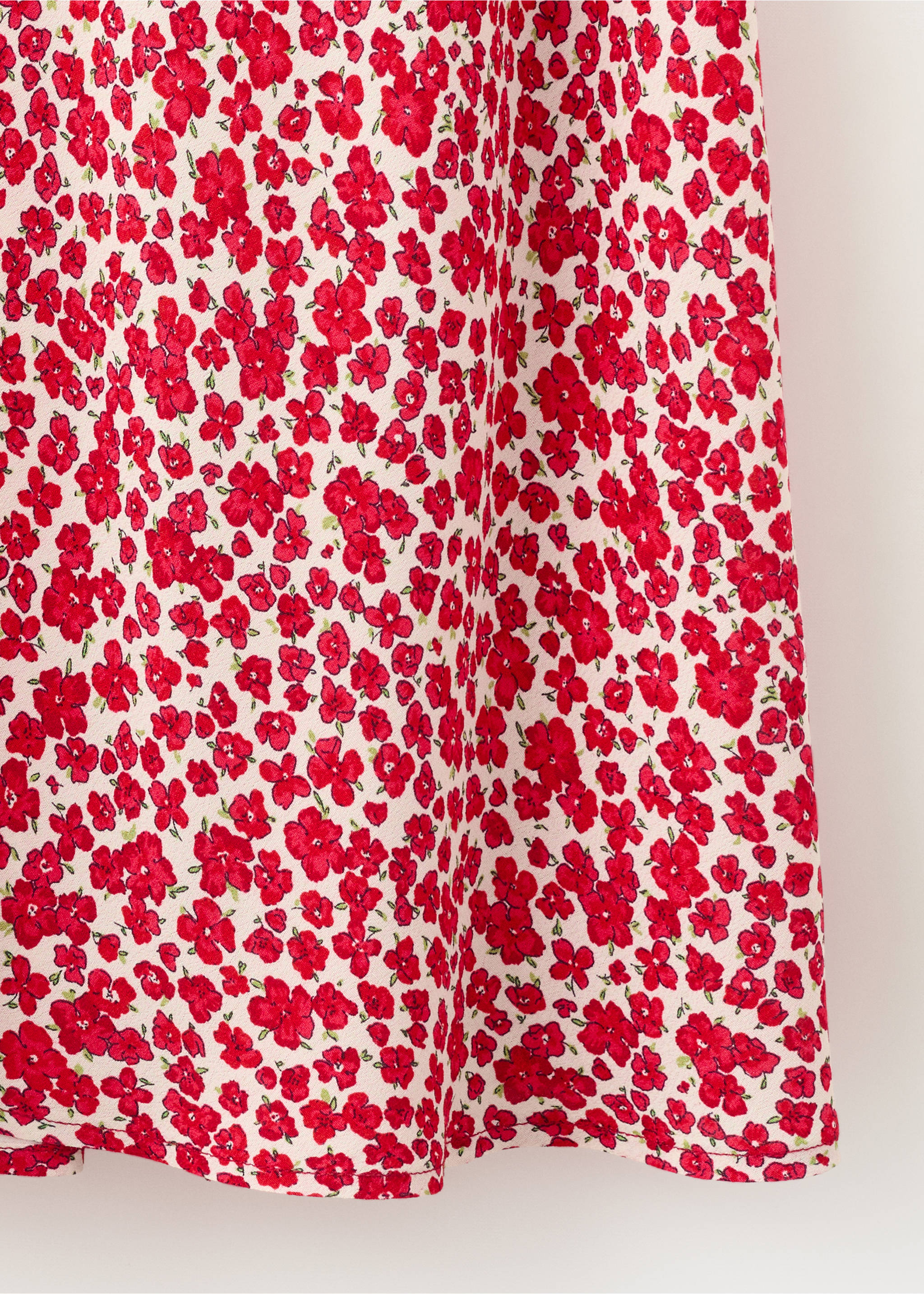 Printed V-neck dress - Details of the article 0, Ecru. Ref: 37002531-00.