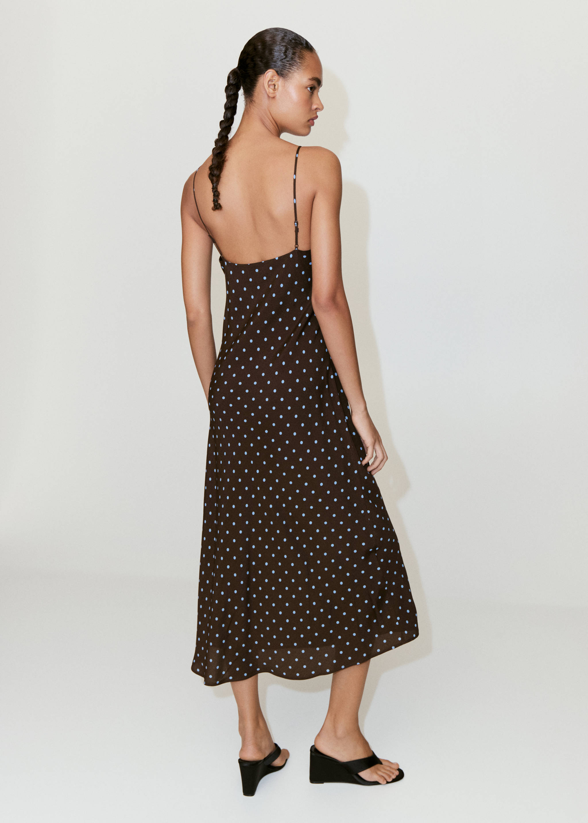 Printed V-neck dress - Reverse of the article