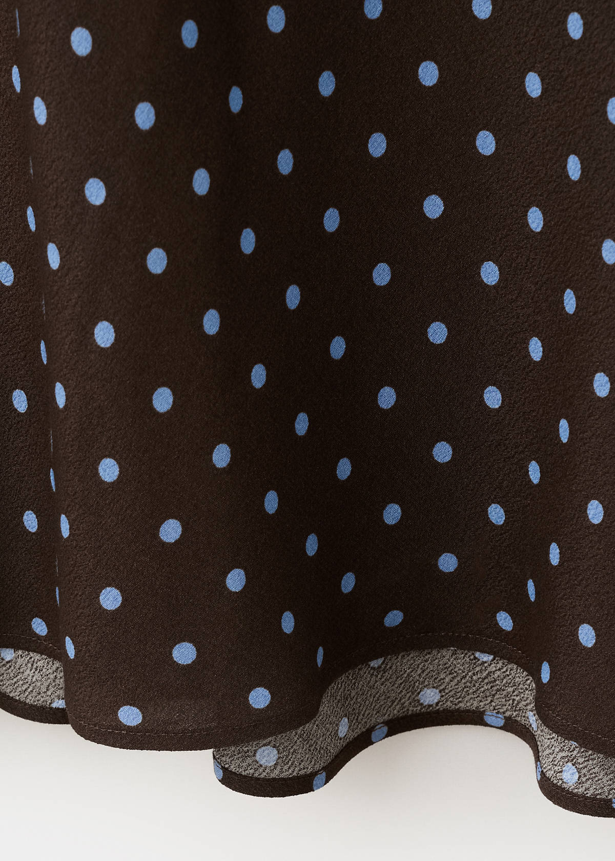 V-neck print dress — Chocolate