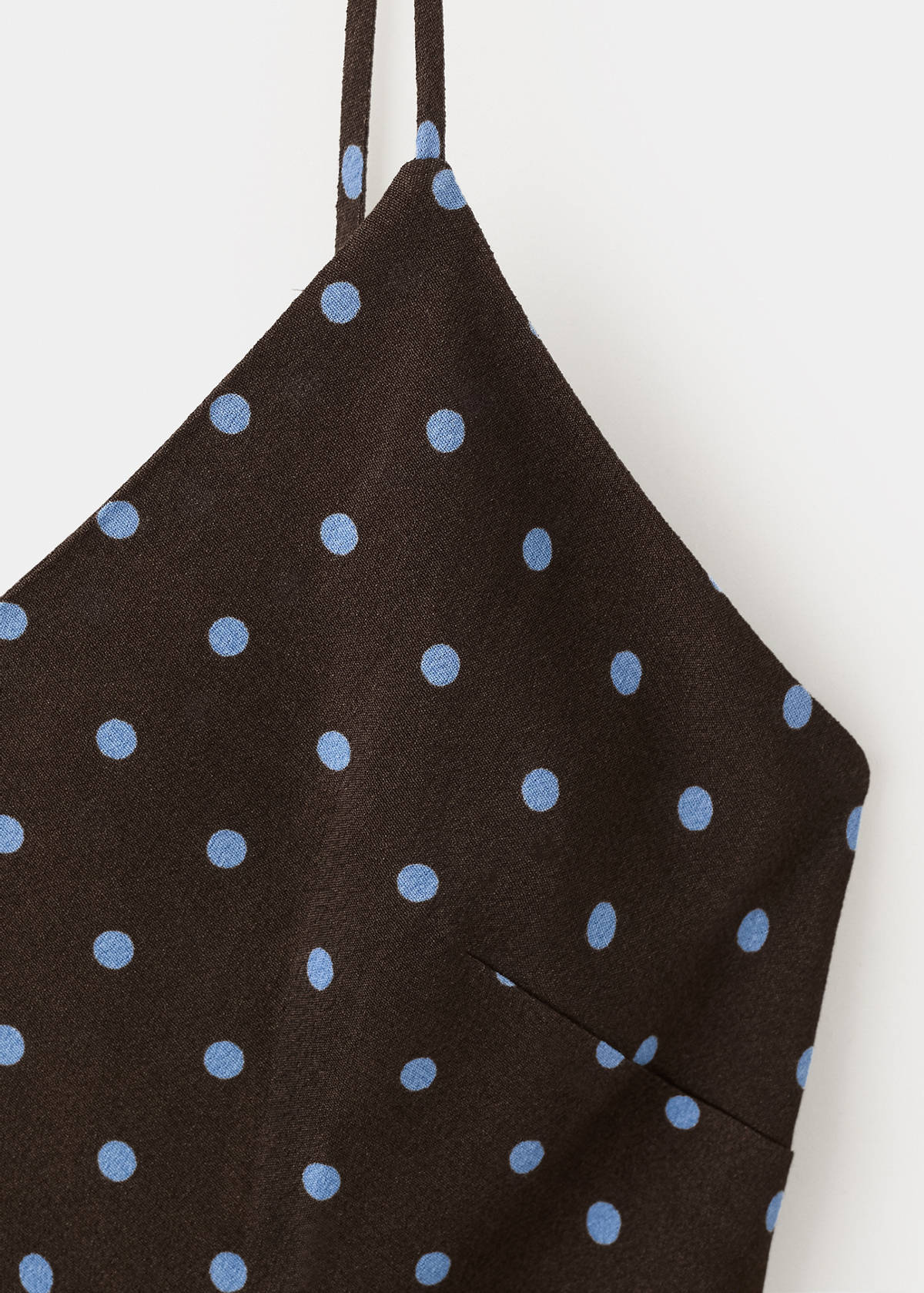 V-neck print dress — Chocolate