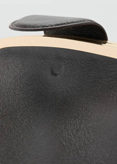 Large clutch with metallic details — Chocolate 4