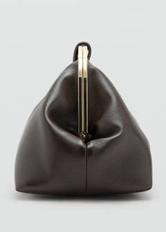 Large clutch with metallic details — Chocolate 5