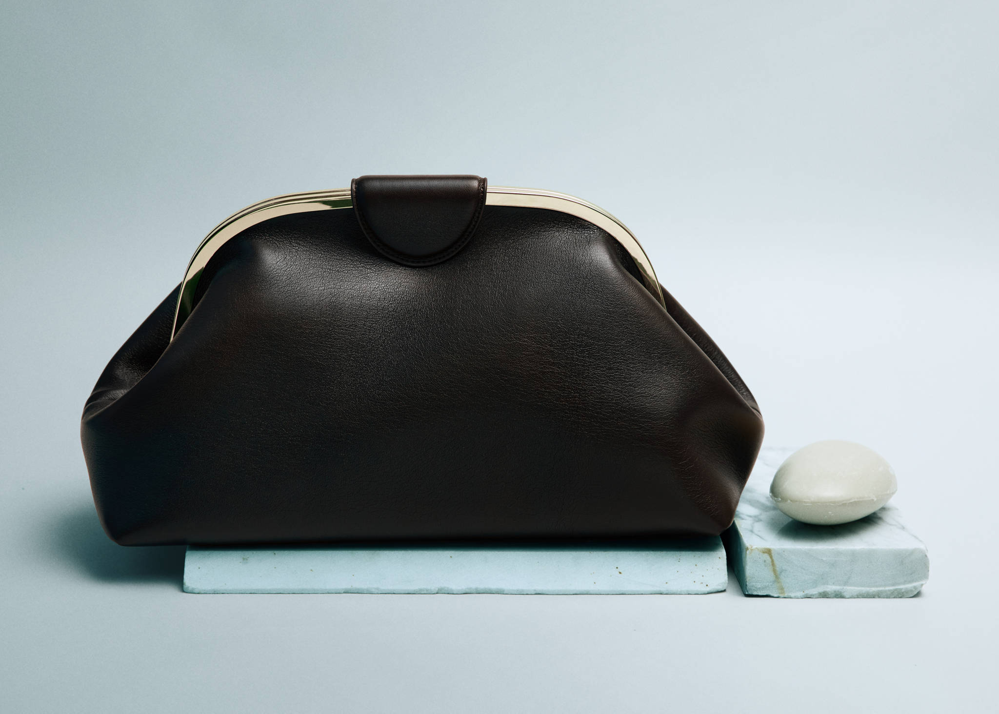 Large clutch with metallic details - Panoramic plane