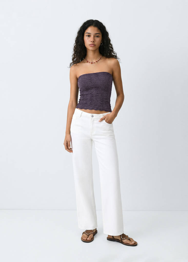 Metallic bandeau top — Purple