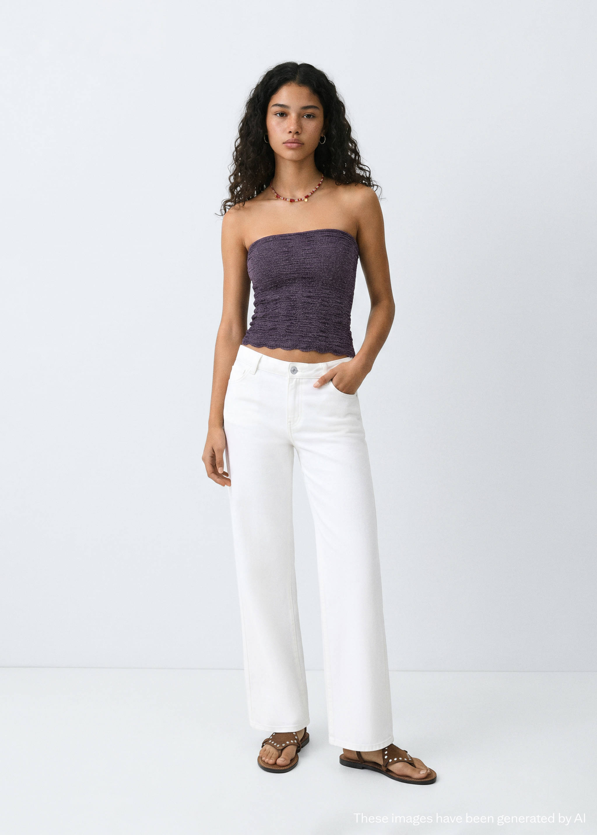 Metallic bandeau top - General plane