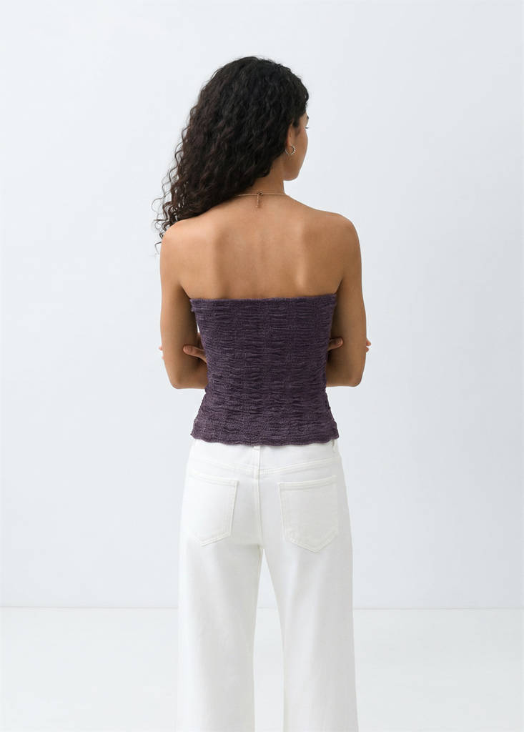 Metallic bandeau top — Purple