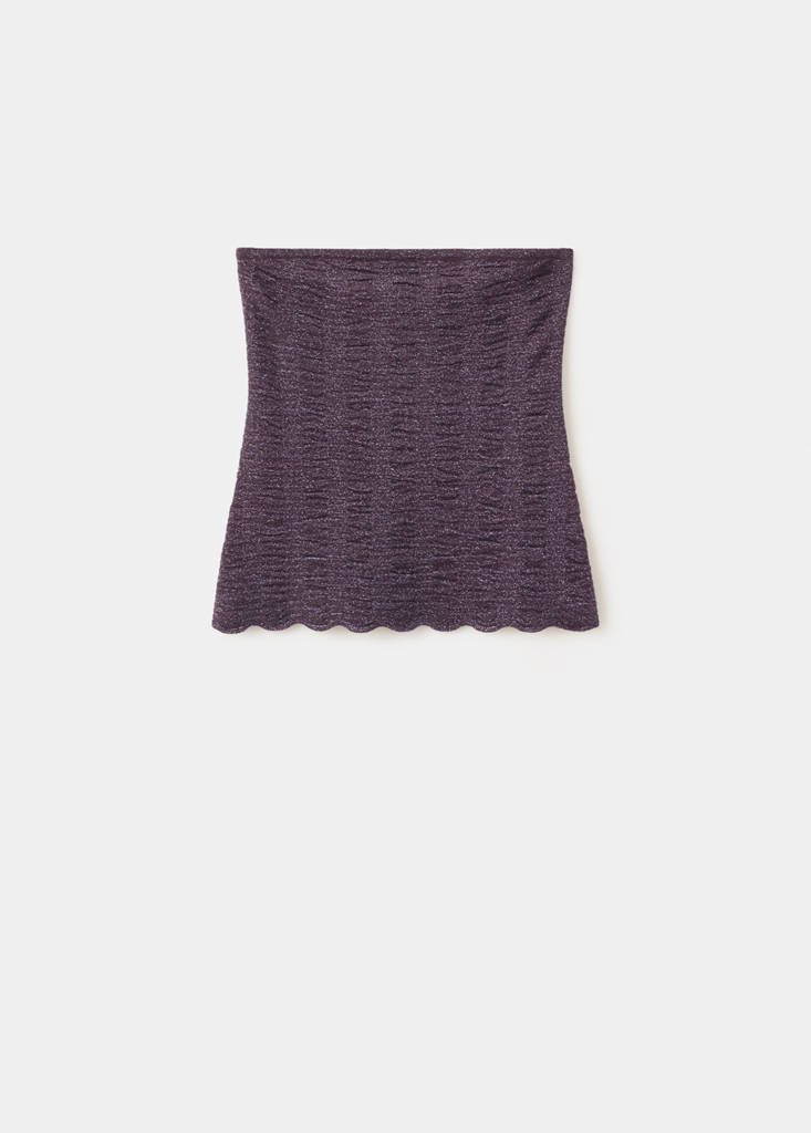 Metallic bandeau top — Purple