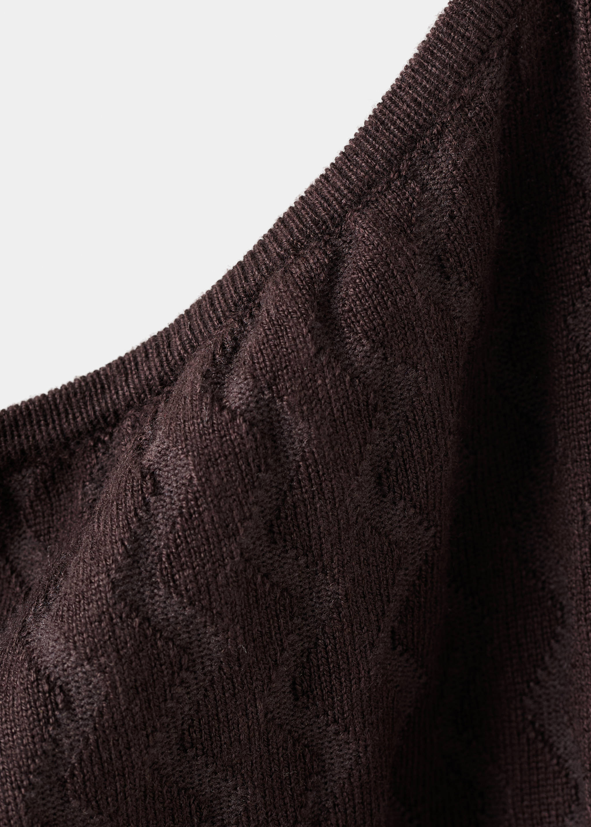 Boat-neck knitted top - Details of the article 0