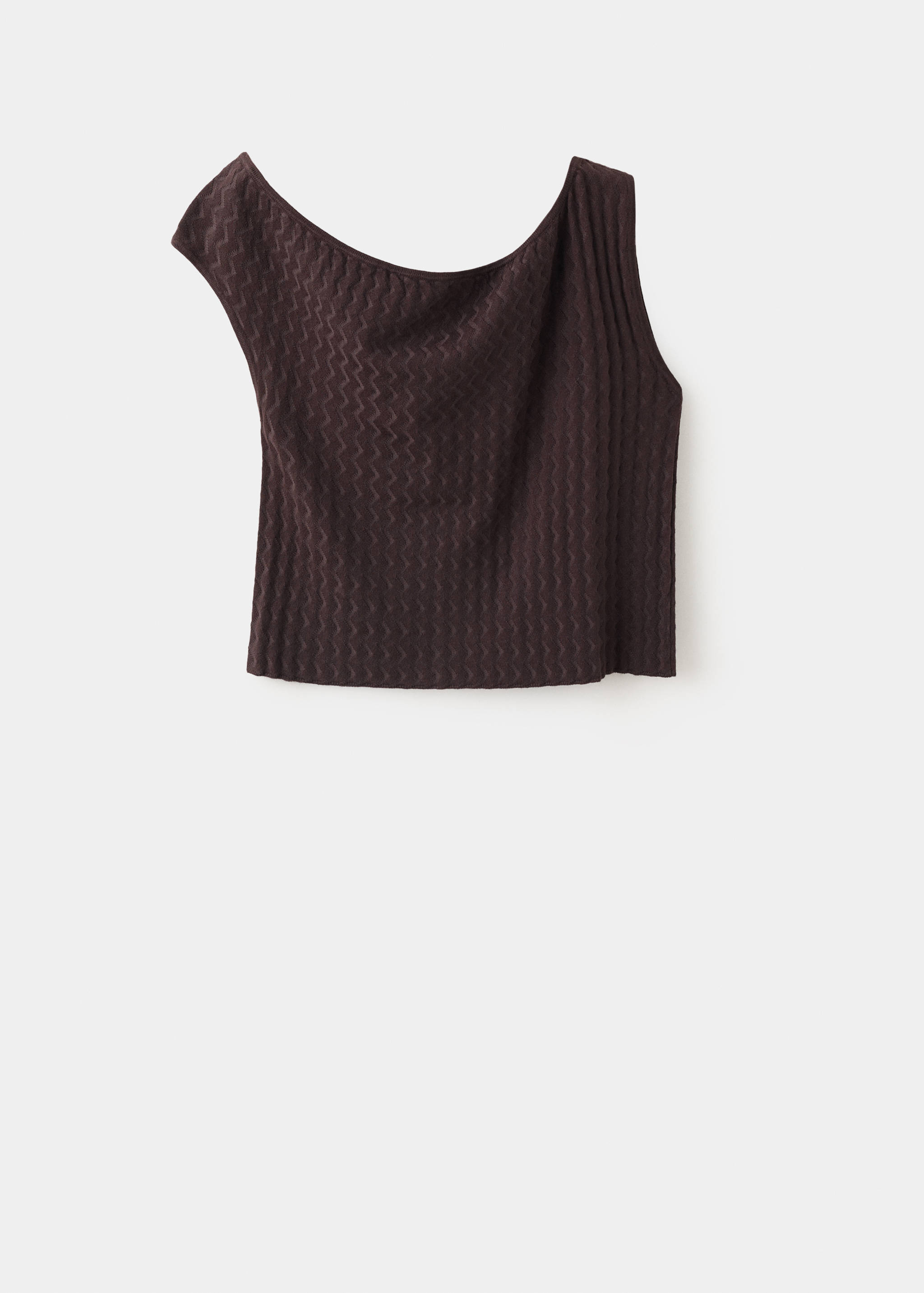 Boat-neck knitted top - Article without model
