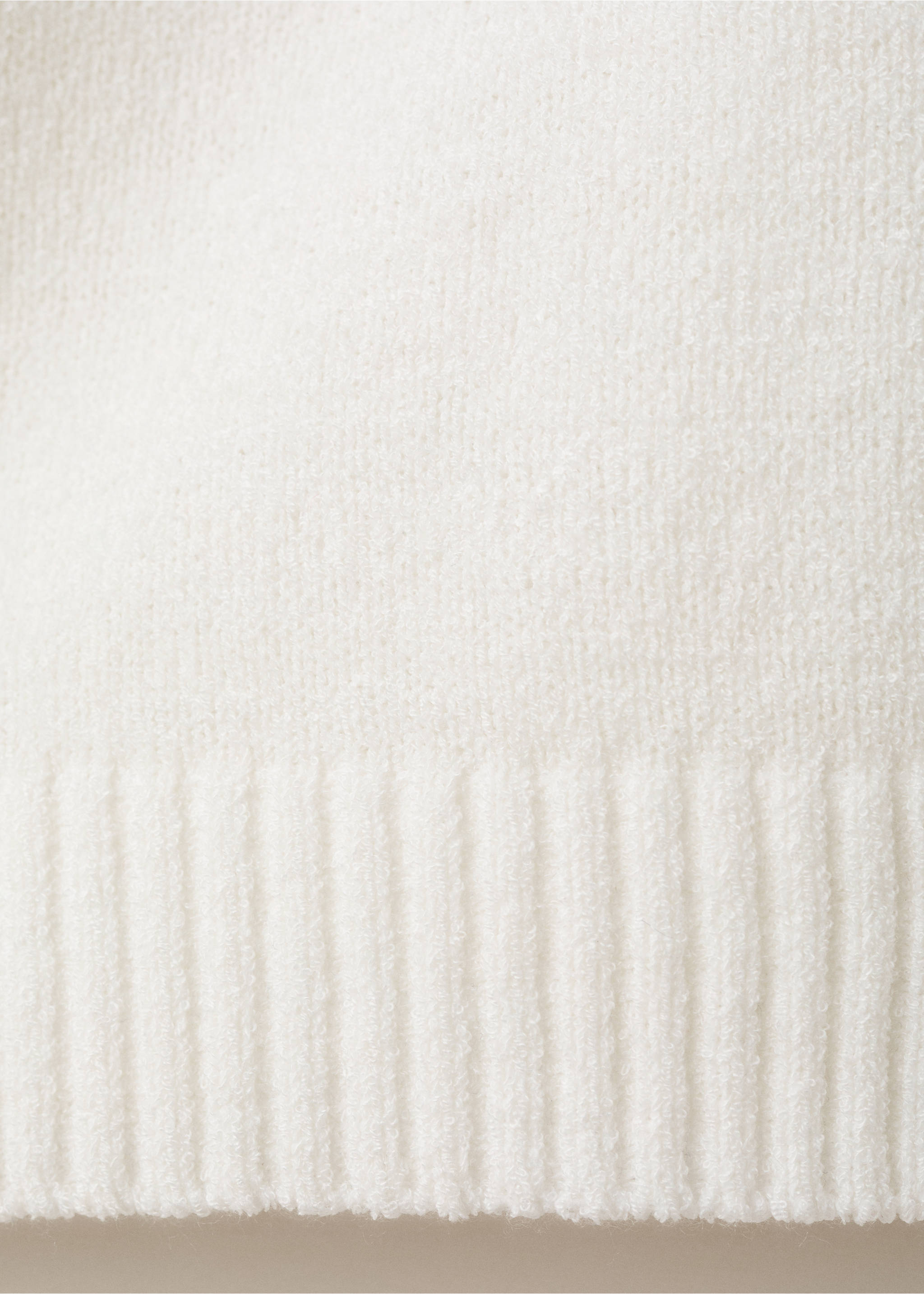 Off-the-shoulder knit sweater - Details of the article 0, White. Ref: 37002535-00.