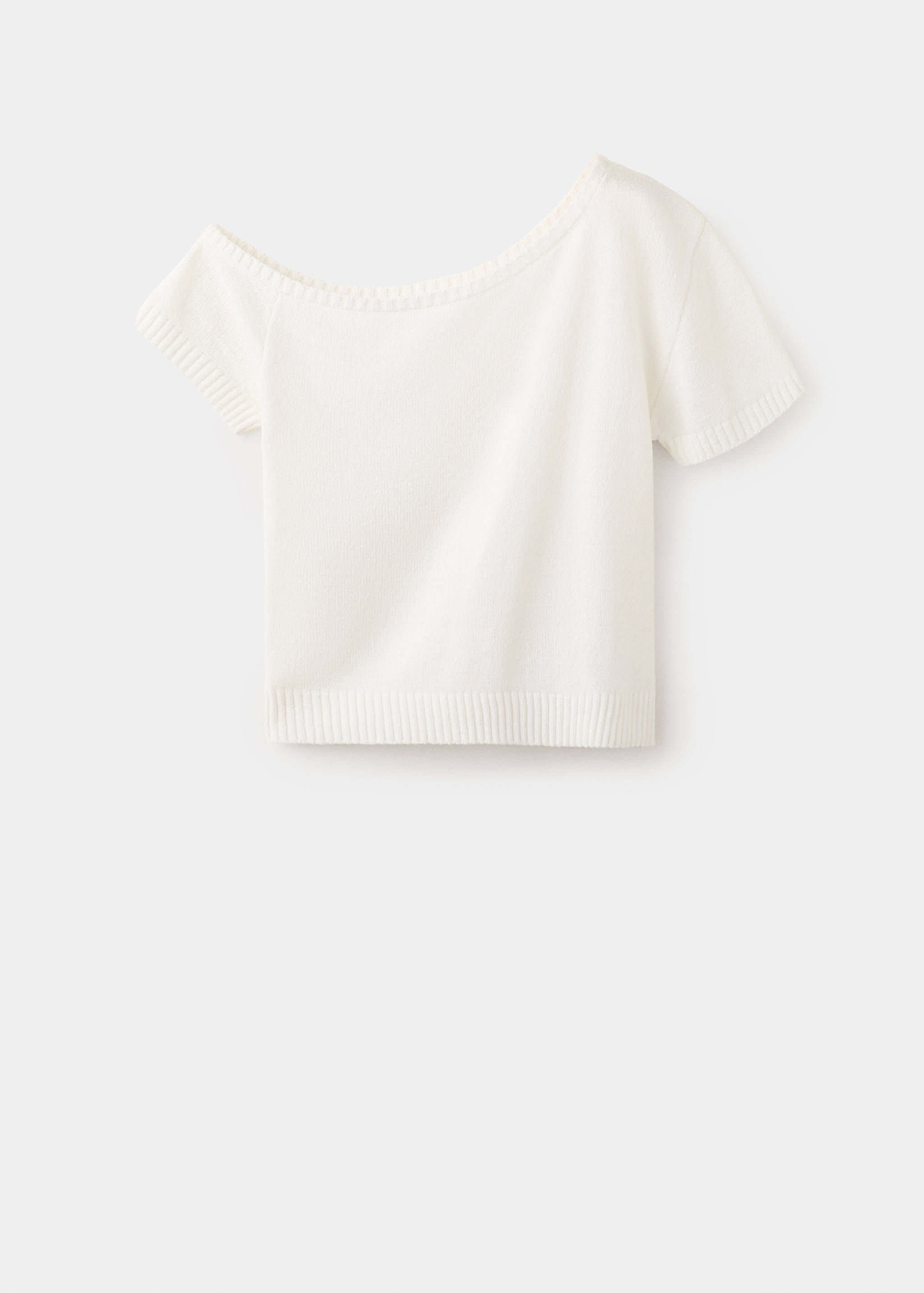 Off-the-shoulder knit sweater - Article without model