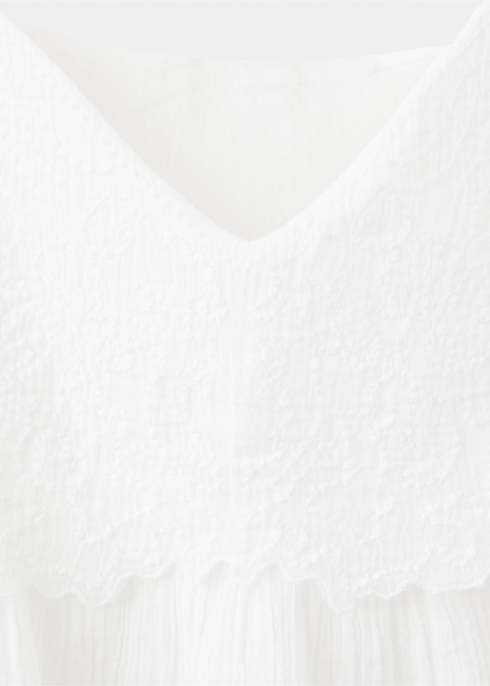 Embroidered strap top - Details of the article 8, Off White. Ref: 37002537-00.
