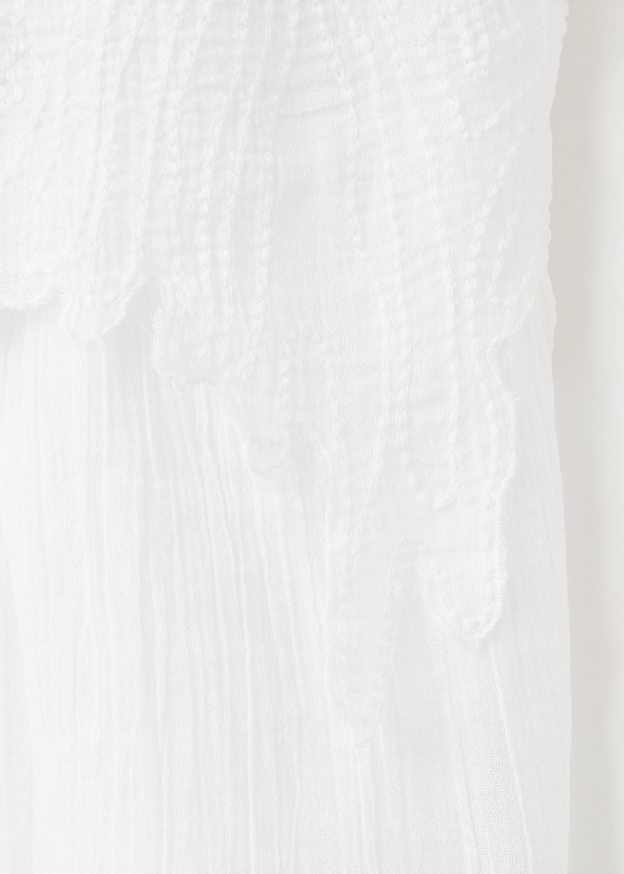 Embroidered strap top - Details of the article 0, Off White. Ref: 37002537-00.
