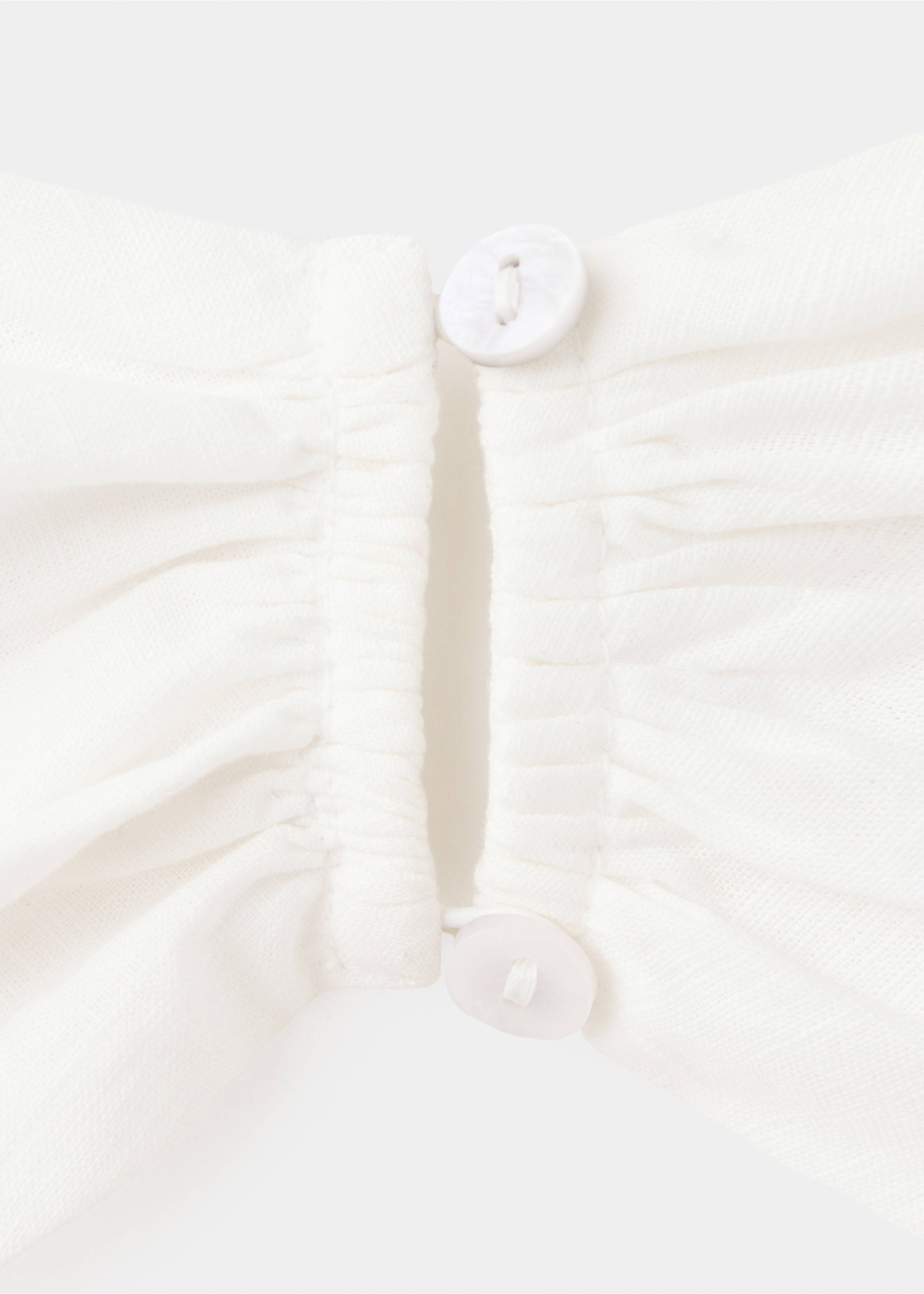 Crossed halter crop top - Details of the article 0, Off White. Ref: 37002538-00.