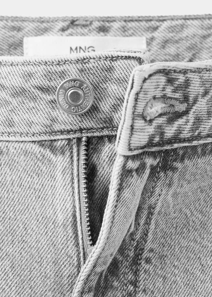 Wide-leg jeans with studded seams — Denim Grey