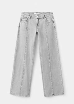 Wide leg studded jeans — Denim Grey 7