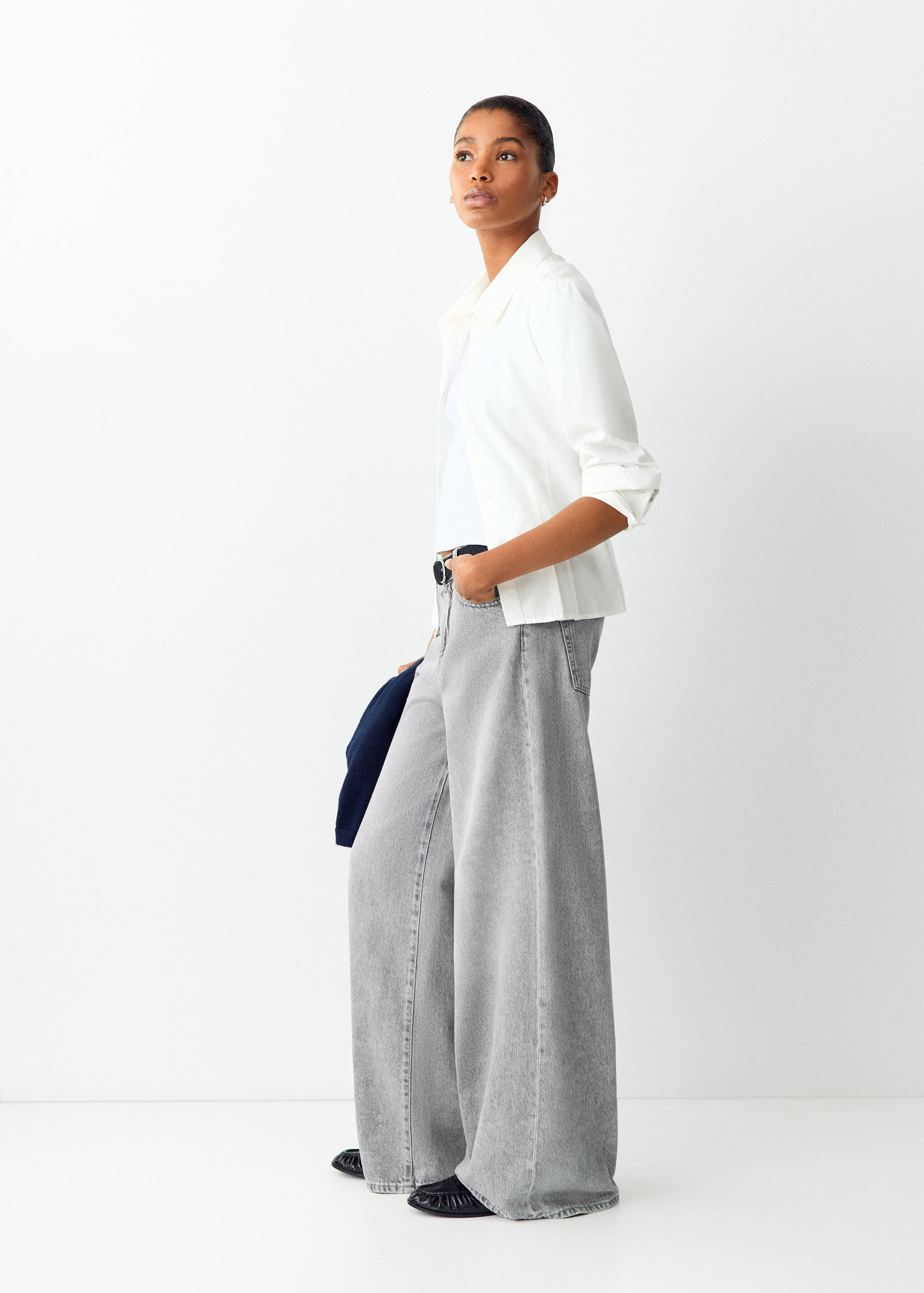 Jean high waist wide leg - Plan moyen