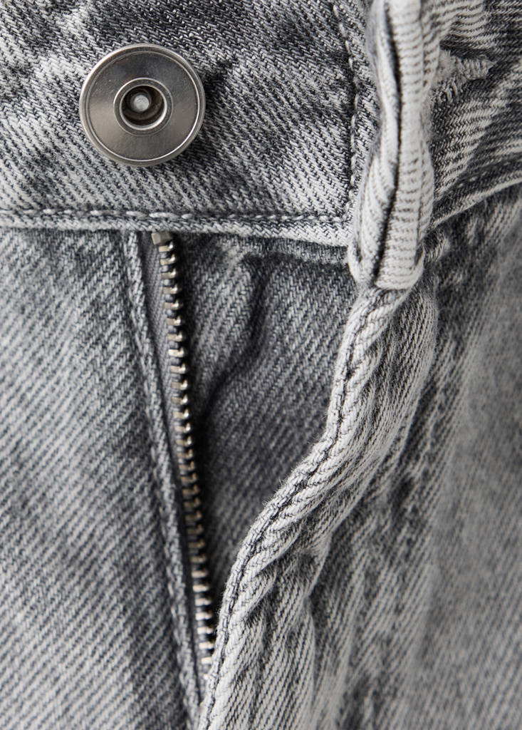High-waisted wide-leg jeans — Denim Grey