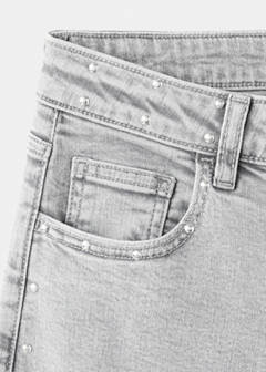 Wide leg jeans with stud details — Denim Grey 4