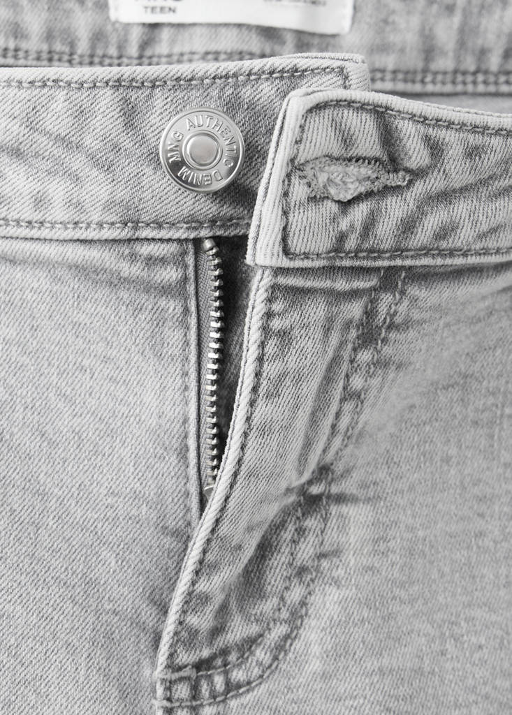 Wide leg jeans with stud details — Denim Grey