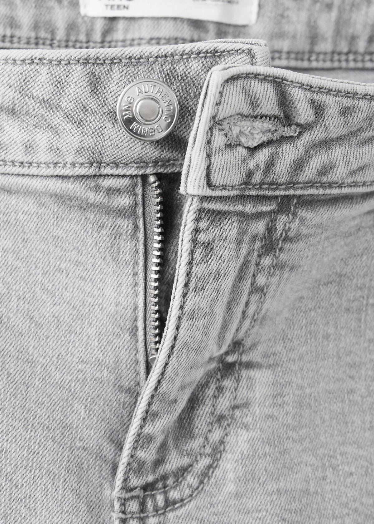 Wide leg jeans with stud details — Denim Grey