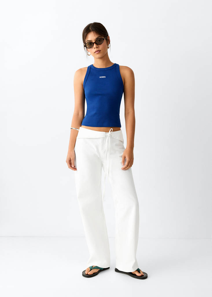 Low-rise tie jeans — Off White