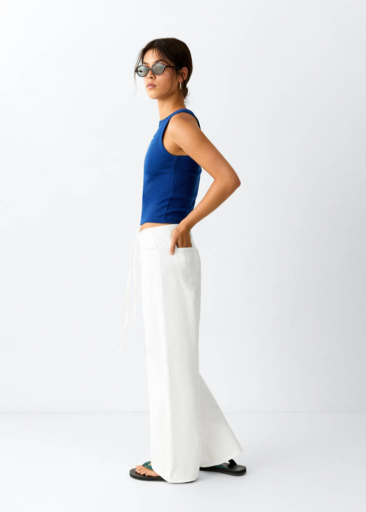 Low-rise tie jeans — Off White