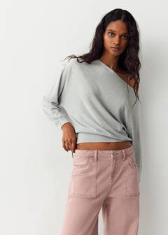 Straight-fit jeans with studs — Pink 1