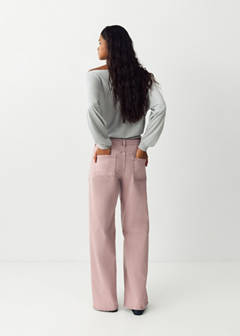 Straight-fit jeans with studs — Pink 8