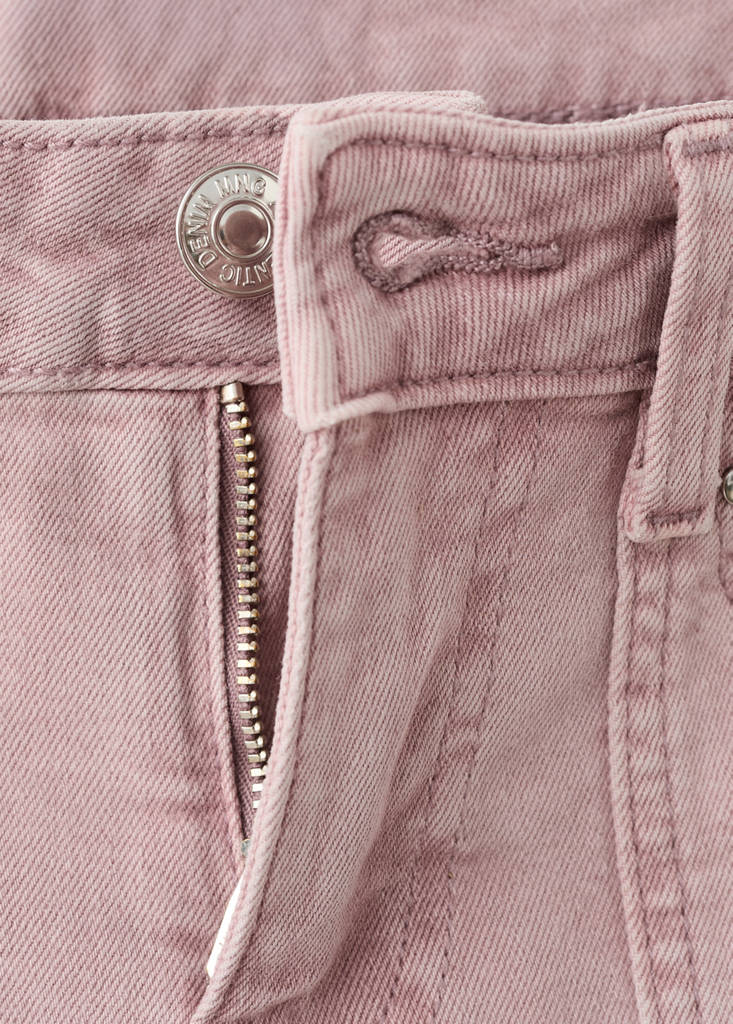 Regular waist studded jeans — Pink