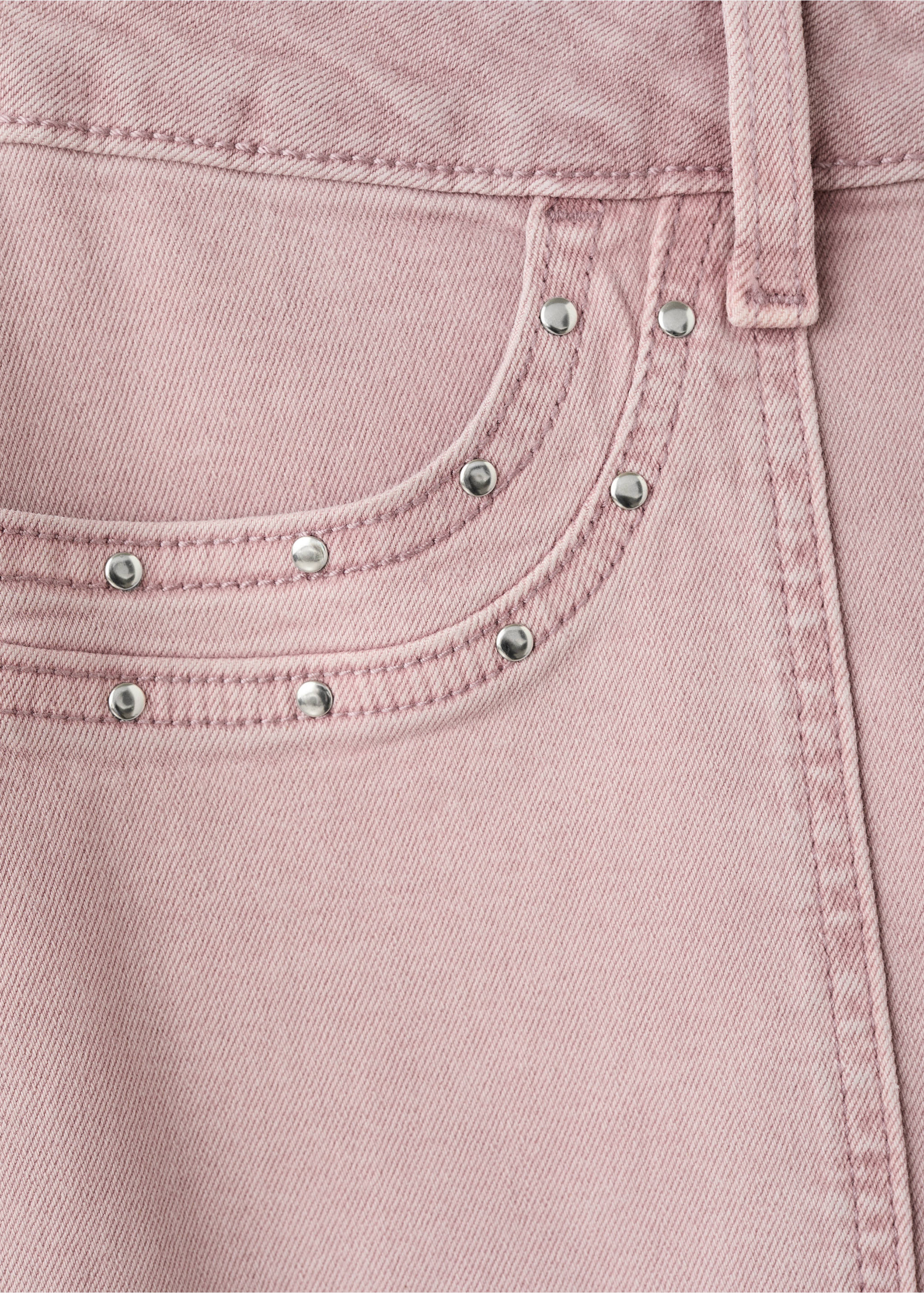 Jean taille basse à clous - Détail de l'article 0, Rose. Ref: 37002544-00.