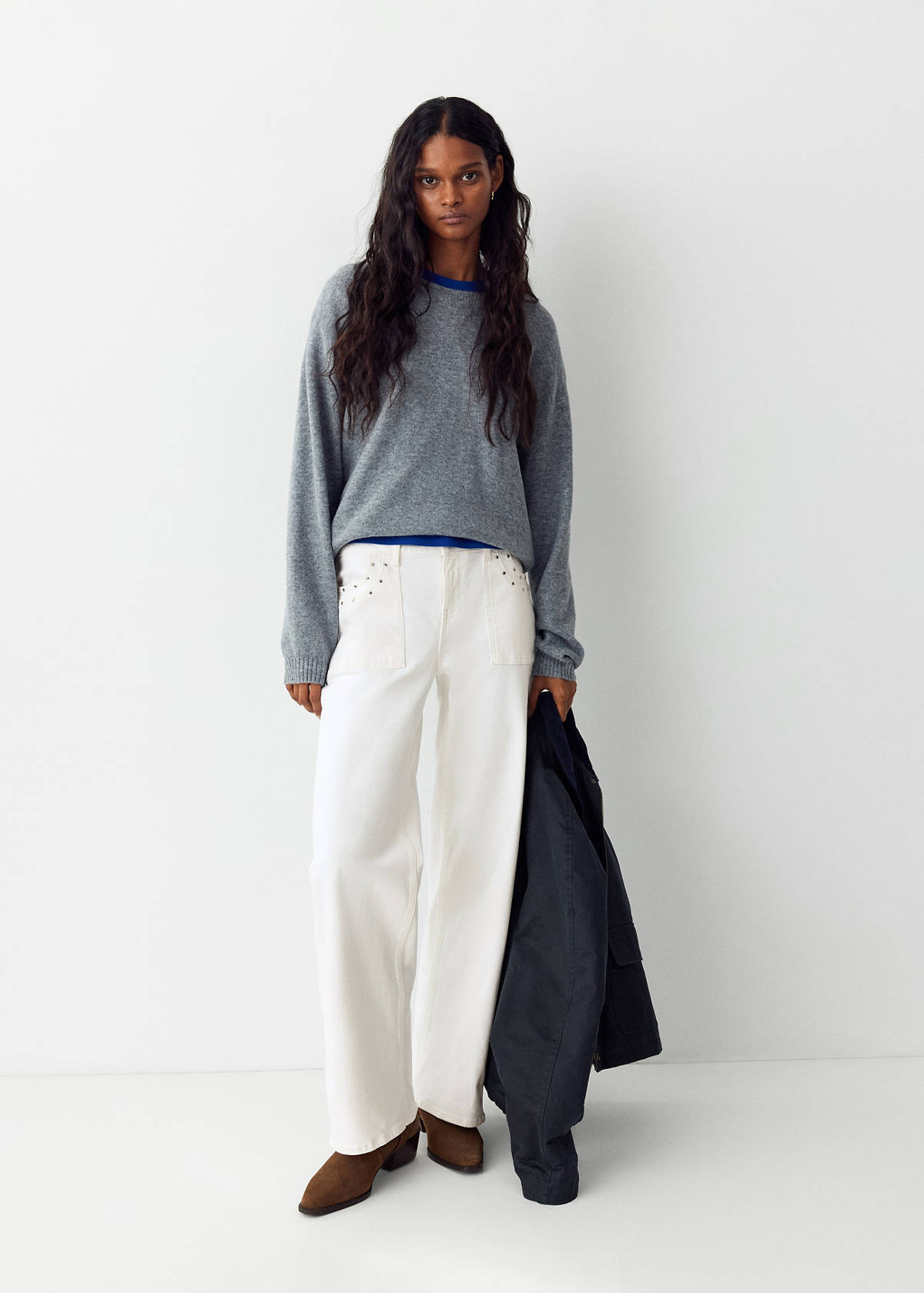 Straight-fit jeans with studs — Off White