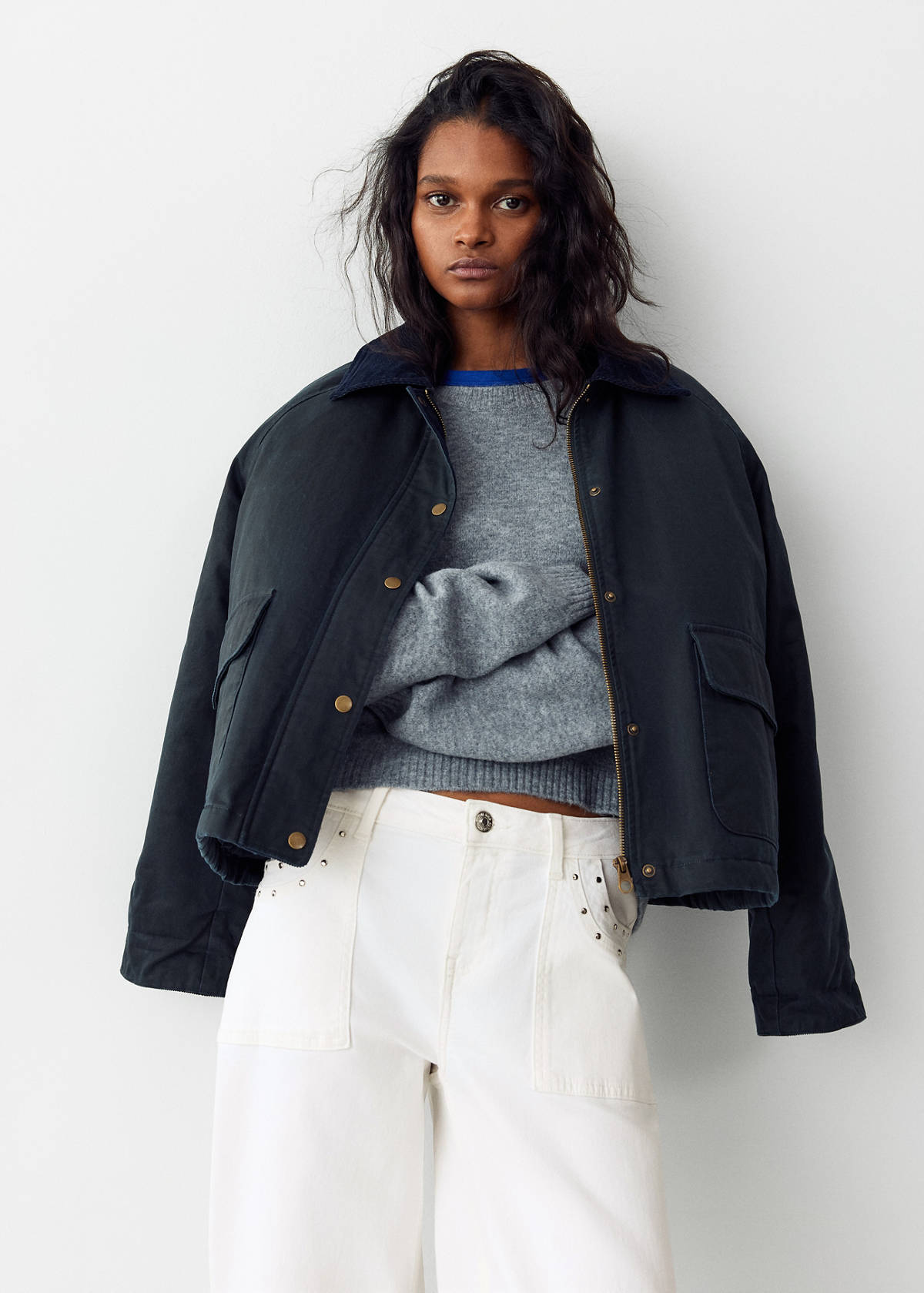 Straight-fit jeans with studs — Off White