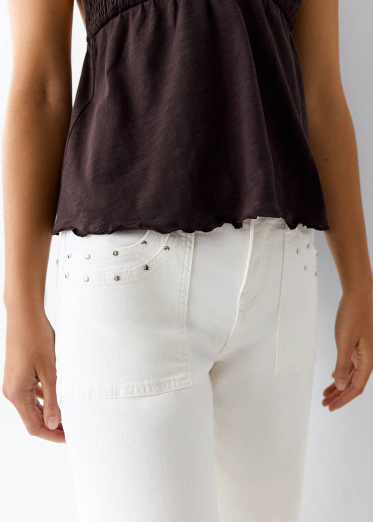 Regular waist studded jeans — Off White