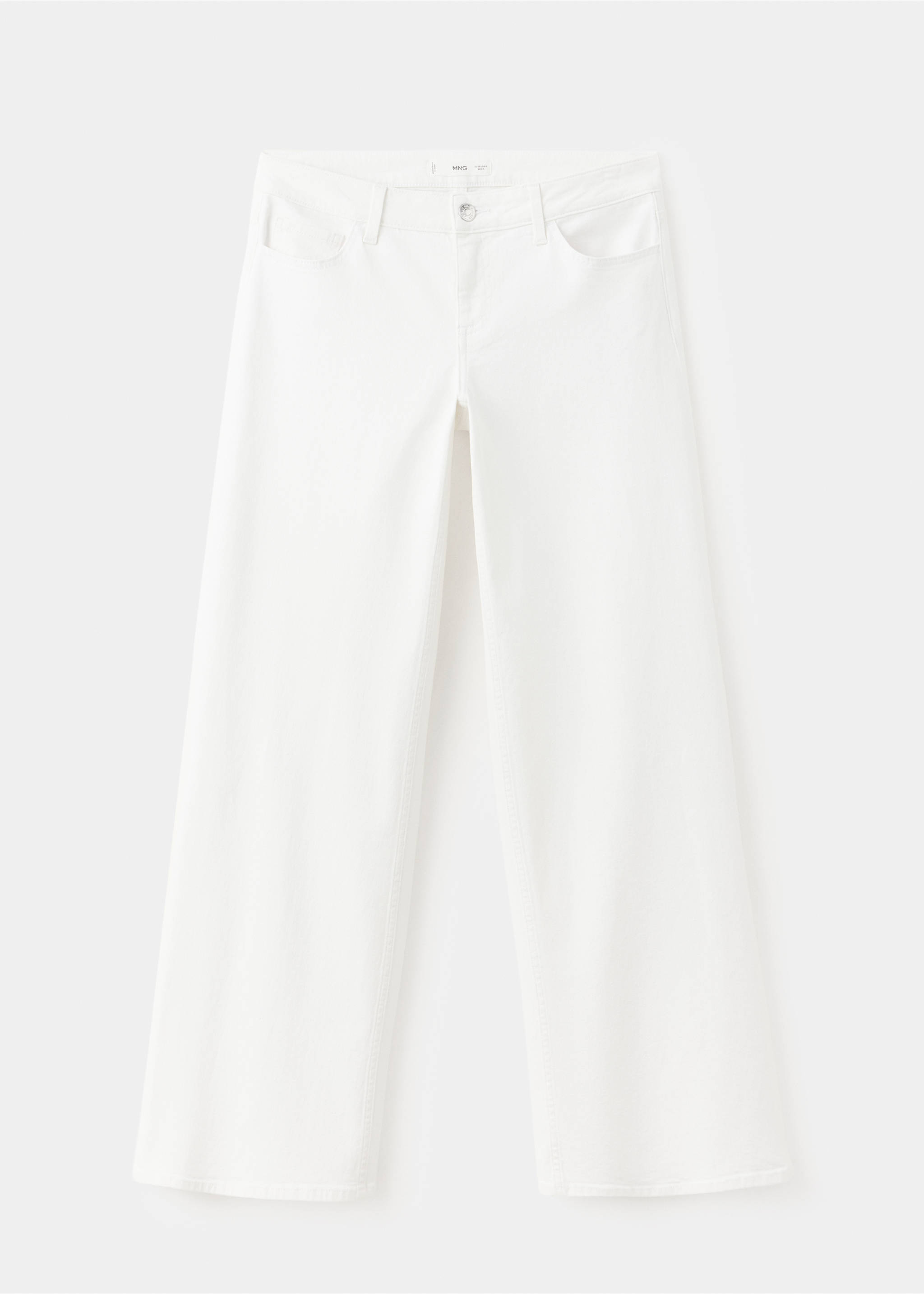 Jean low waist wide leg - Article sans modèle, Blanc cassé. Ref: 37002546-00.