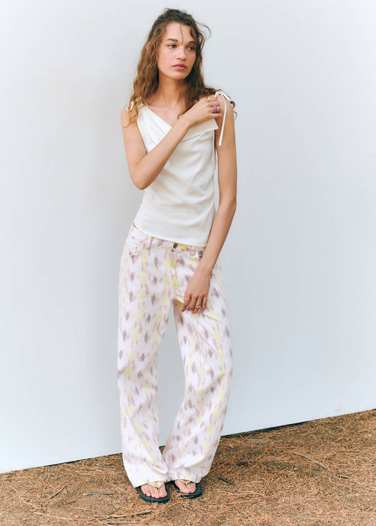 Low-rise printed jeans — Off White