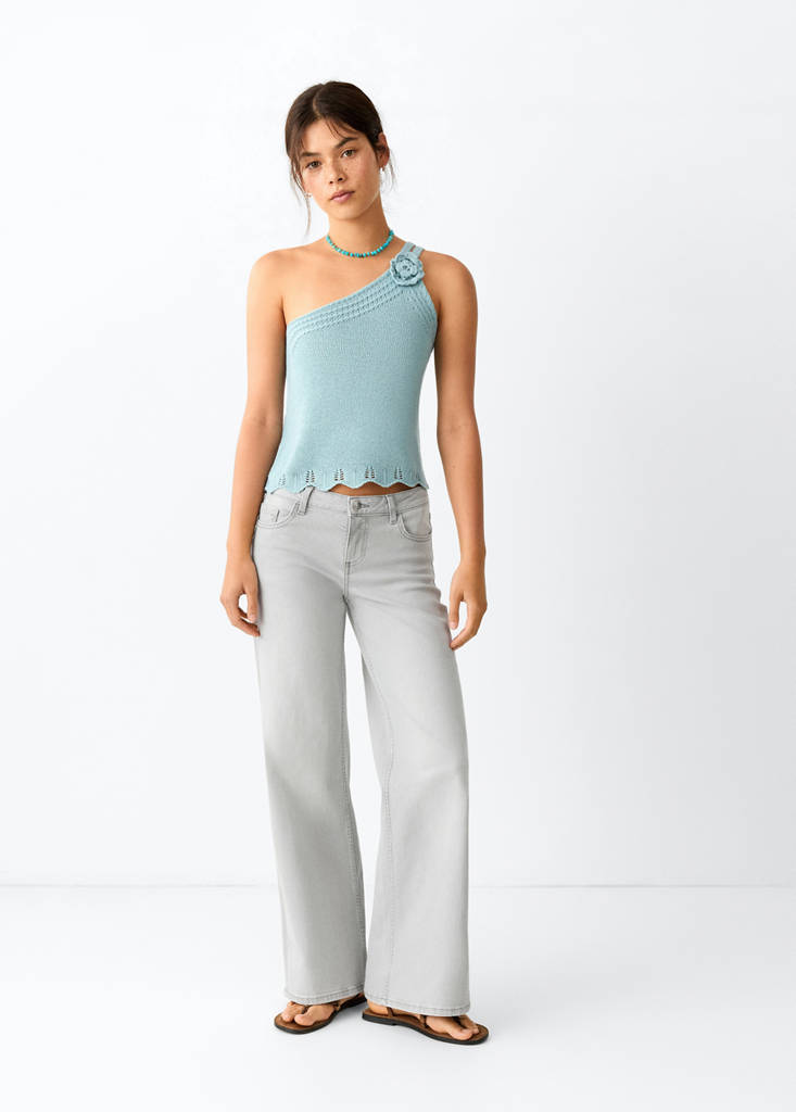 Low-waist wide-leg jeans — Denim Grey