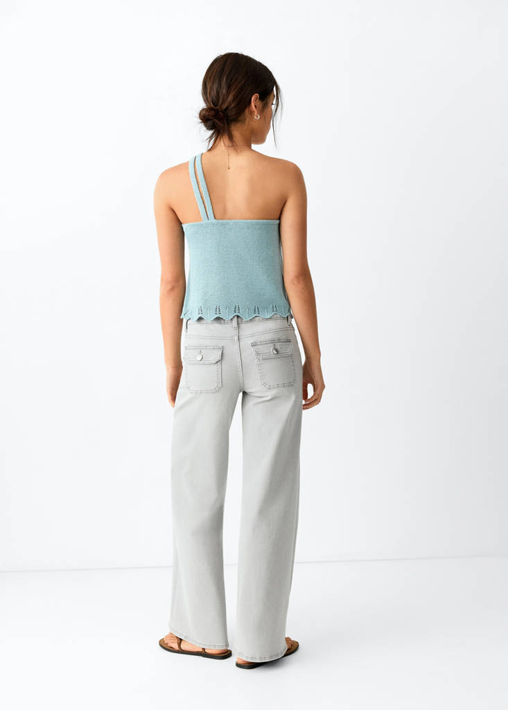Low-waist wide-leg jeans — Denim Grey