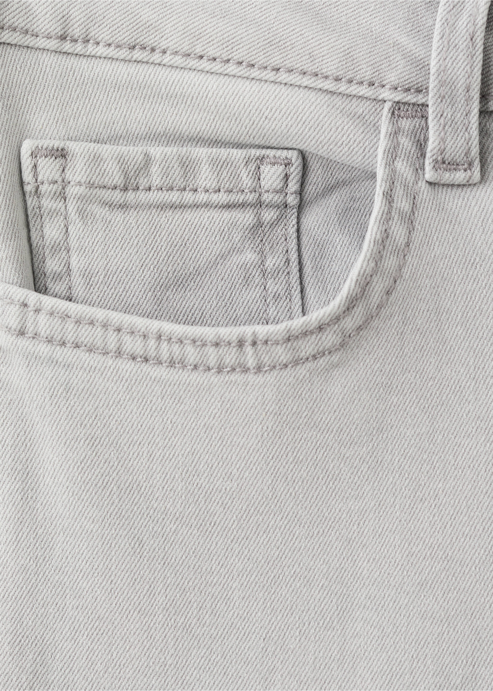 Low-waist wide-leg jeans - Details of the article 8, Denim Grey. Ref: 37002548-00.