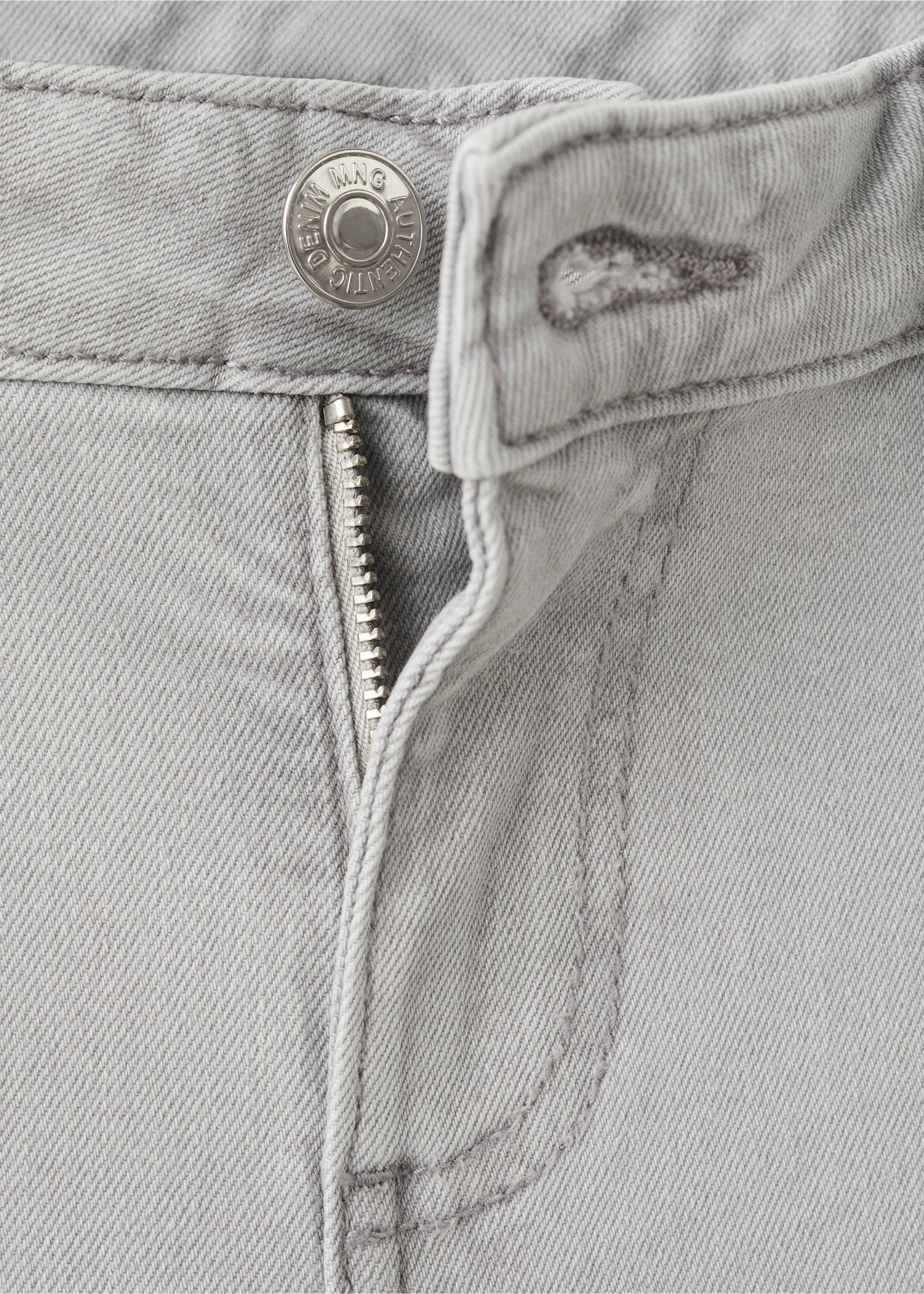 Low-waist wide-leg jeans - Details of the article 0, Denim Grey. Ref: 37002548-00.
