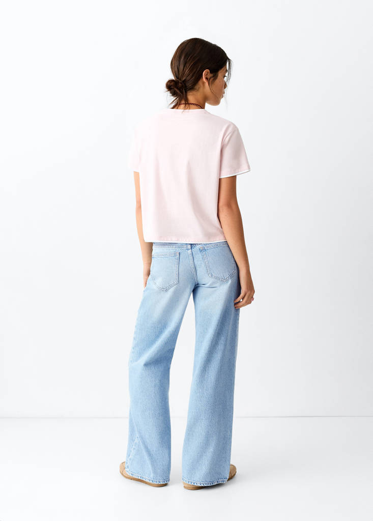 Wide leg low waist jeans — Light Blue