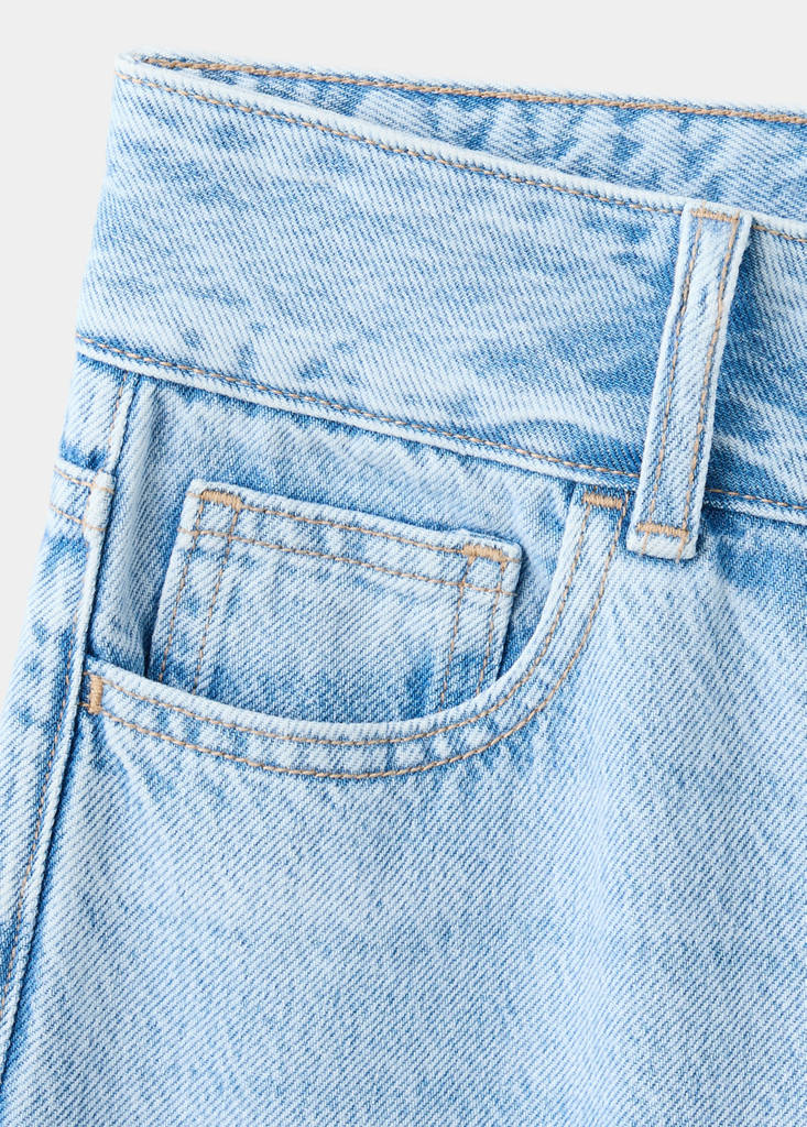 Wide leg low waist jeans — Light Blue