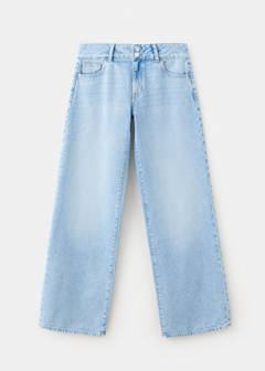 Straight-leg jeans with turned-up hems — Light Blue 3